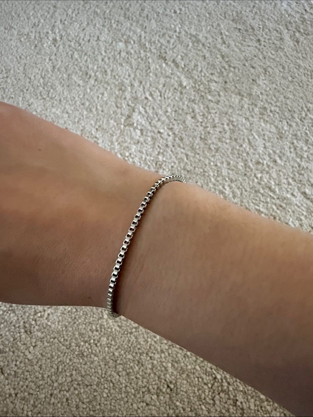 Stainless Steel box bracelet new 6.5 inch